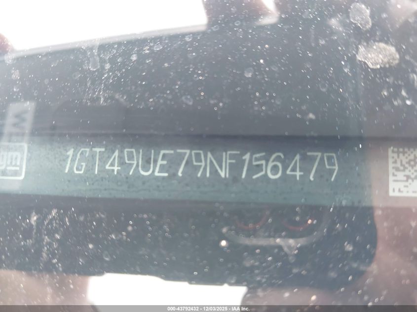2022 GMC Sierra 3500Hd 4Wd Standard Bed Slt VIN: 1GT49UE79NF156479 Lot: 43792432