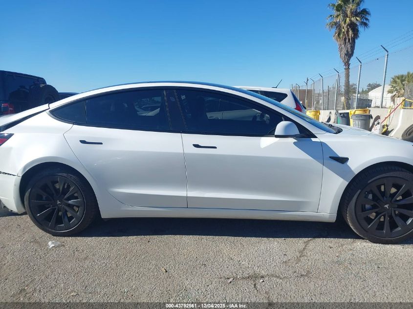 2022 Tesla Model 3 Rear-Wheel Drive VIN: 5YJ3E1EA5NF168537 Lot: 43792561