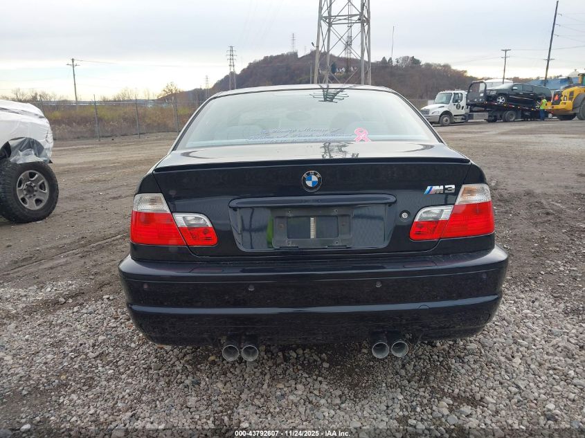 2003 BMW M3 VIN: WBSBL93413JR19662 Lot: 43792607
