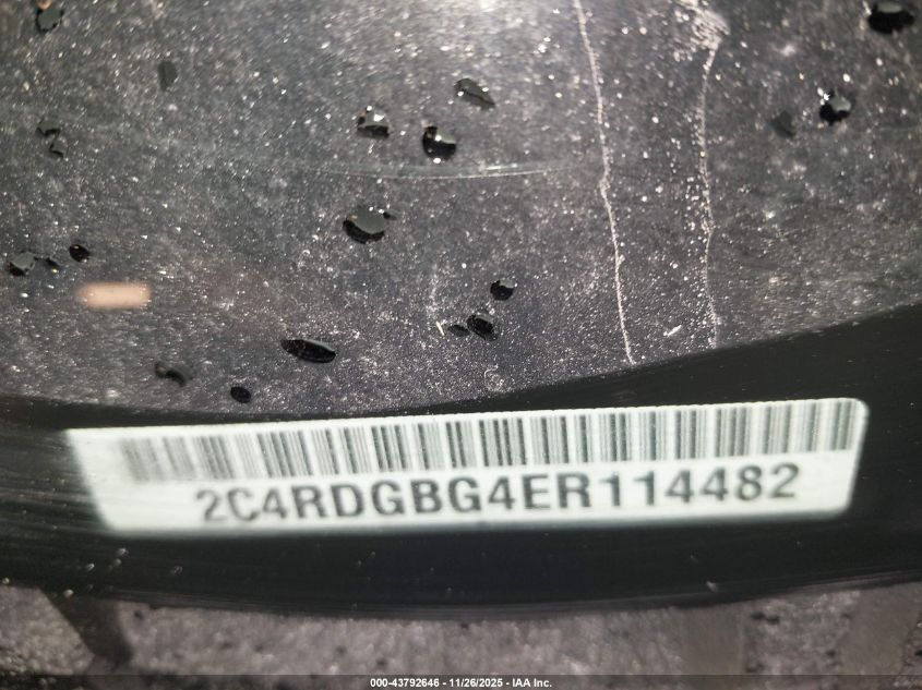 2014 Dodge Grand Caravan Se VIN: 2C4RDGBG4ER114482 Lot: 43792646