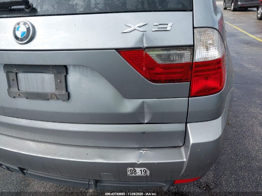 2007 BMW X3 3.0Si VIN: WBXPC93447WF28601 Lot: 43792665