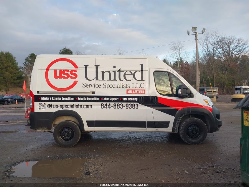 2023 Ram Promaster 1500 High Roof 136 Wb VIN: 3C6LRVBGXPE547912 Lot: 43792680