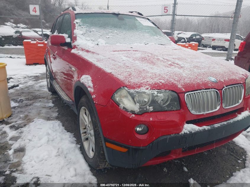 2008 BMW X3 3.0Si VIN: WBXPC93428WJ18586 Lot: 43792721
