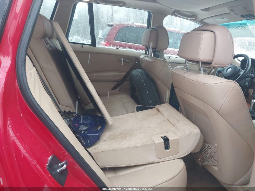 2008 BMW X3 3.0Si VIN: WBXPC93428WJ18586 Lot: 43792721