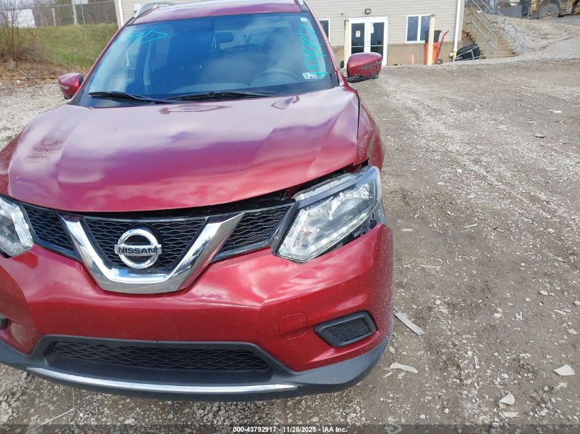 2016 Nissan Rogue Sv VIN: 5N1AT2MV2GC799992 Lot: 43792917