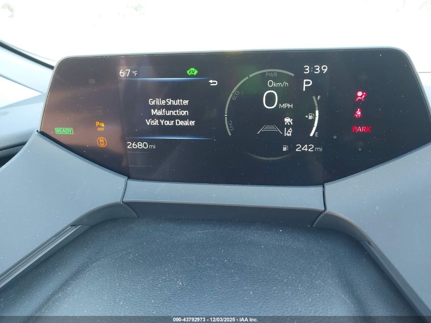 2025 Toyota Prius Xle VIN: JTDACAAUXS3060579 Lot: 43792973