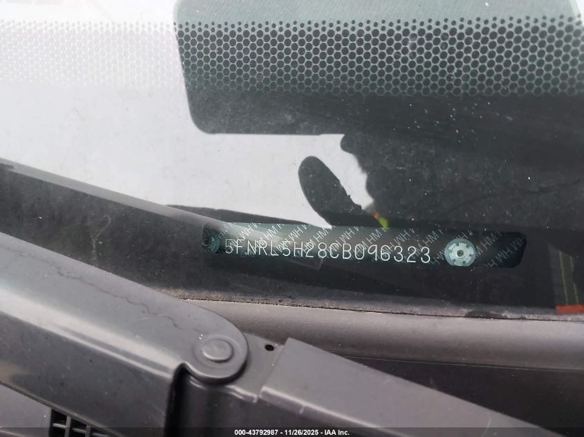 2012 Honda Odyssey Lx VIN: 5FNRL5H28CB096323 Lot: 43792987