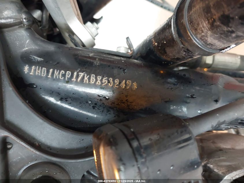 2019 Harley-Davidson Flrt VIN: 1HD1MCP17KB853249 Lot: 43793092