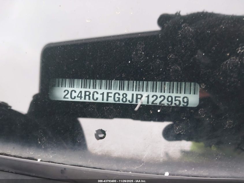 2018 Chrysler Pacifica Touring Plus VIN: 2C4RC1FG8JR122959 Lot: 43793400