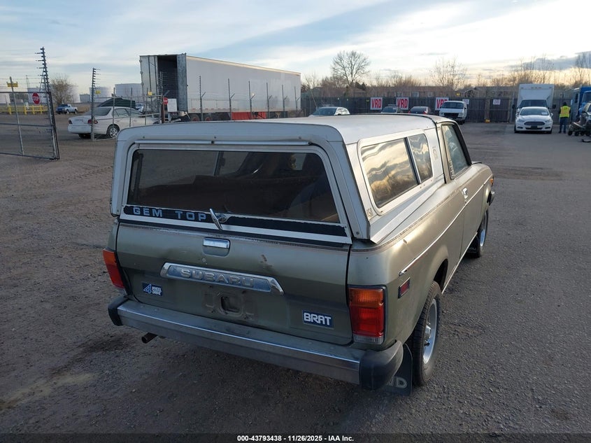 1980 Subaru Brat VIN: A69L042080 Lot: 43793438