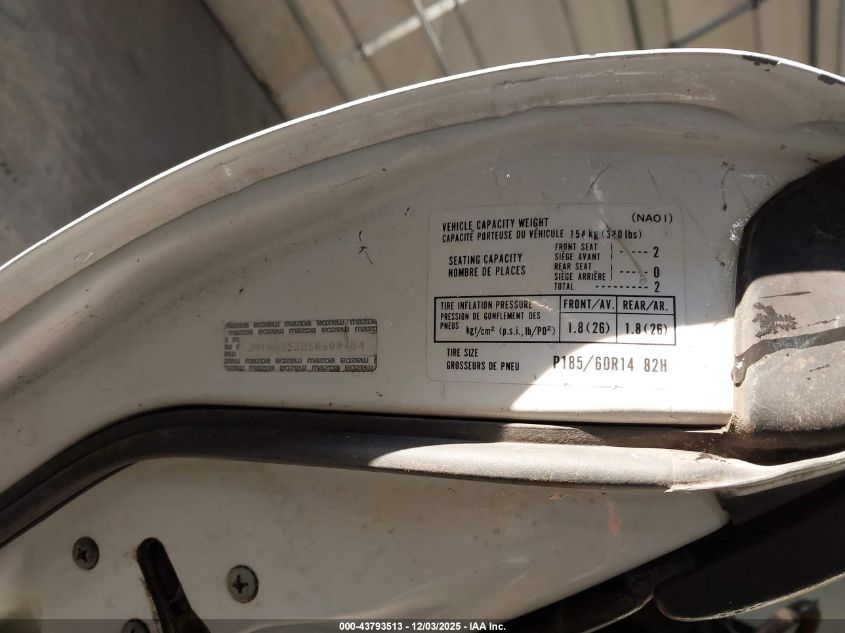 1995 Mazda Mx-5 Miata VIN: JM1NA3538S0600484 Lot: 43793513