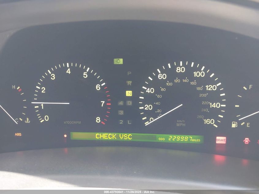 2000 Lexus Ls 400 VIN: JT8BH28FXY0179731 Lot: 43793541