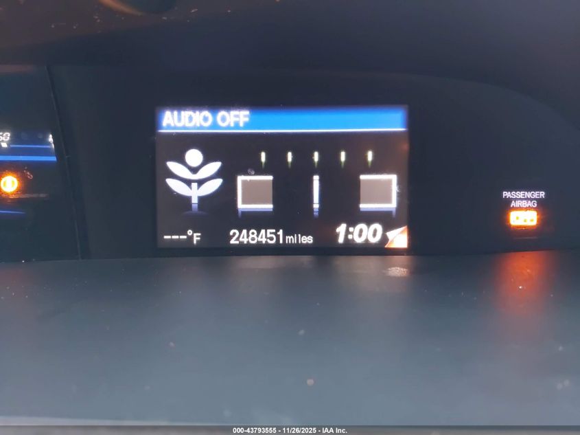 2012 Honda Civic Hybrid VIN: JHMFB4F34CS002516 Lot: 43793555