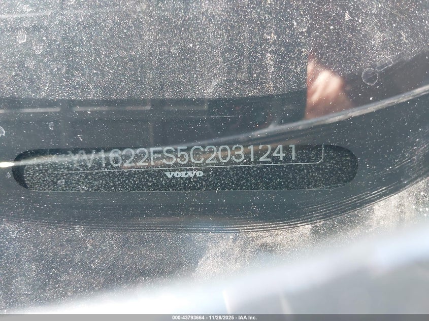 2012 Volvo S60 T5 VIN: YV1622FS5C2031241 Lot: 43793664