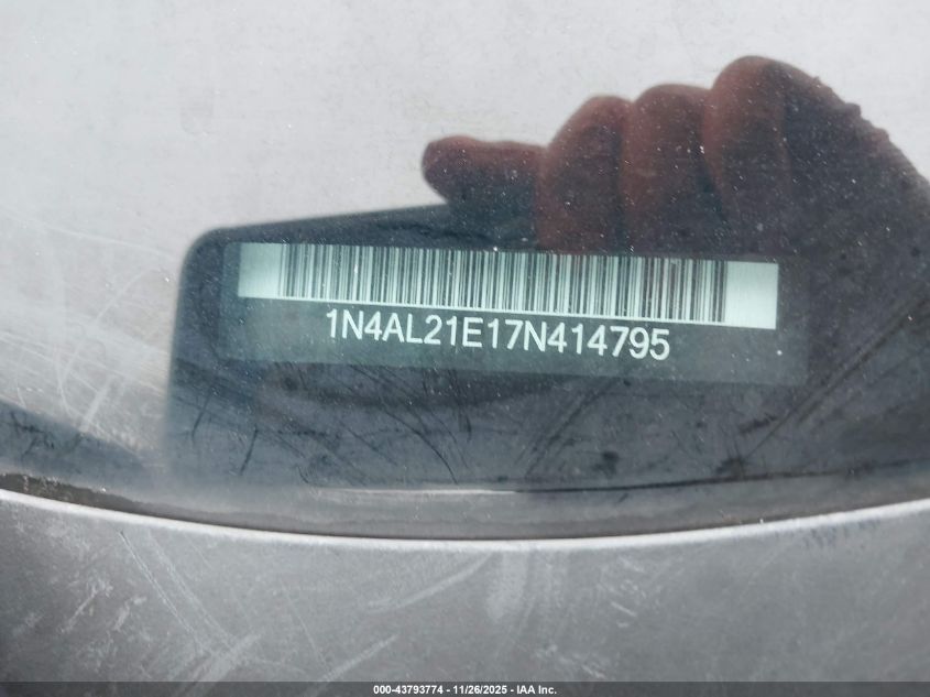 2007 Nissan Altima 2.5 S VIN: 1N4AL21E17N414795 Lot: 43793774