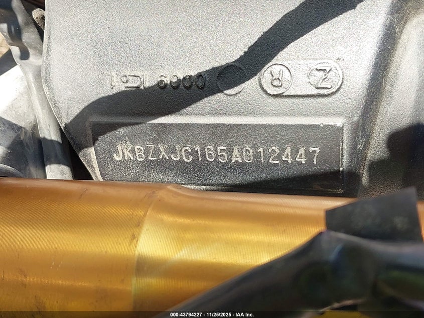 2005 Kawasaki Zx636 C1 VIN: JKBZXJC165A012447 Lot: 43794227