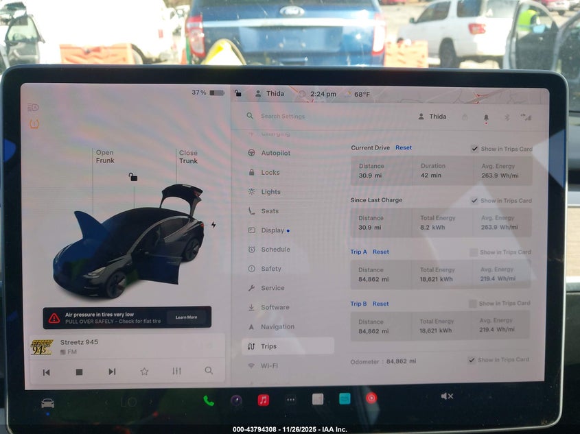 2021 Tesla Model 3 Long Range Dual Motor All-Wheel Drive VIN: 5YJ3E1EB9MF992158 Lot: 43794308