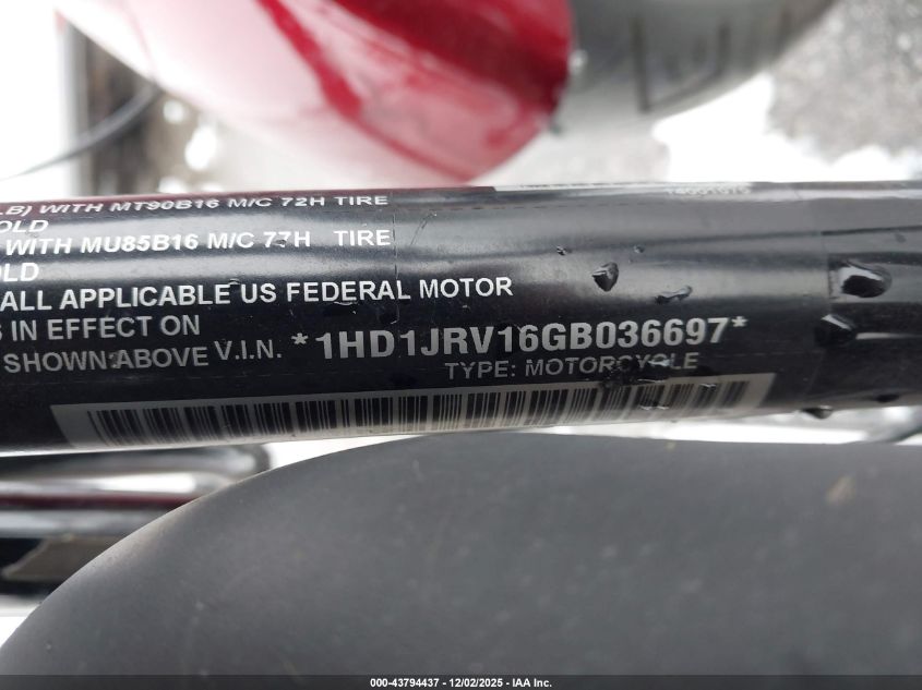 2016 Harley-Davidson Fls Softail Slim VIN: 1HD1JRV16GB036697 Lot: 43794437