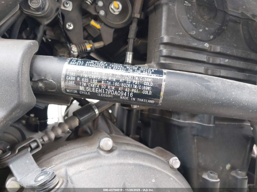 2023 Kawasaki Kle650 F VIN: ML5LEEH17PDA09416 Lot: 43794519