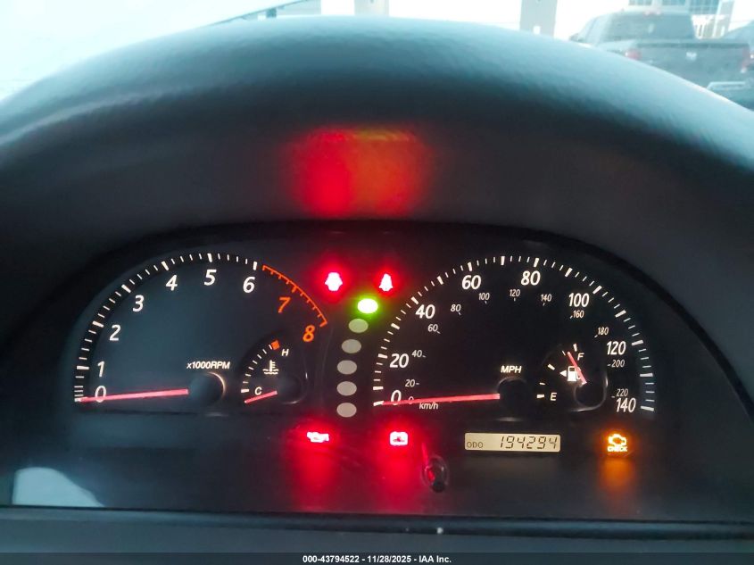 2002 Toyota Camry Le VIN: 4T1BE30K92U637795 Lot: 43794522