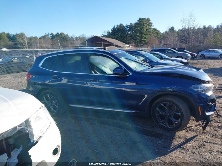 2021 BMW X3 xDrive30I VIN: 5UXTY5C04M9F93668 Lot: 43794758