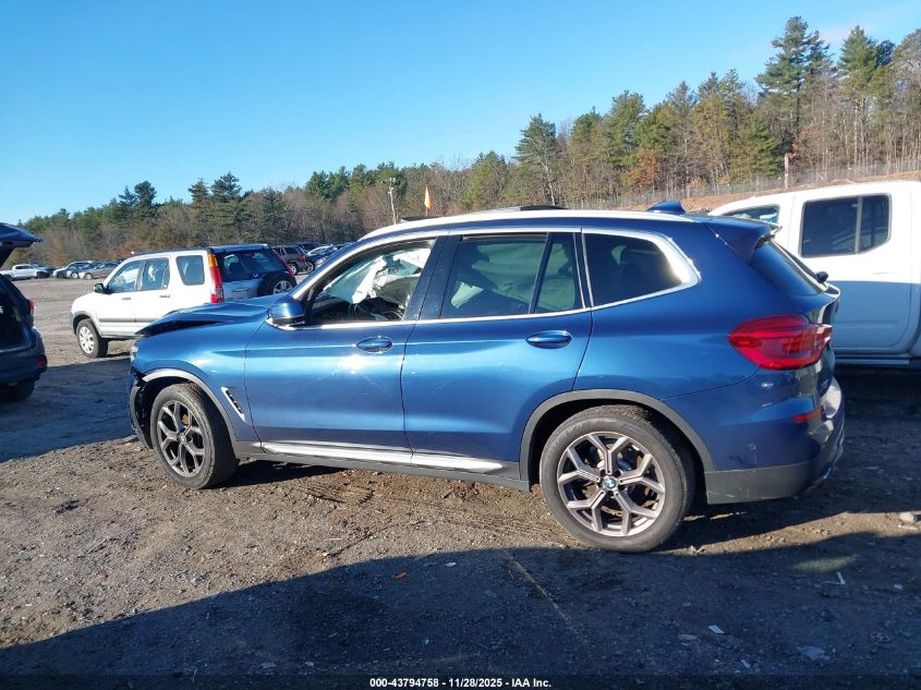 2021 BMW X3 xDrive30I VIN: 5UXTY5C04M9F93668 Lot: 43794758