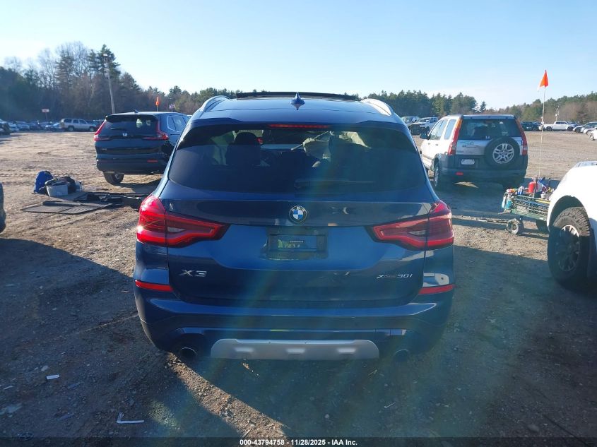 2021 BMW X3 xDrive30I VIN: 5UXTY5C04M9F93668 Lot: 43794758