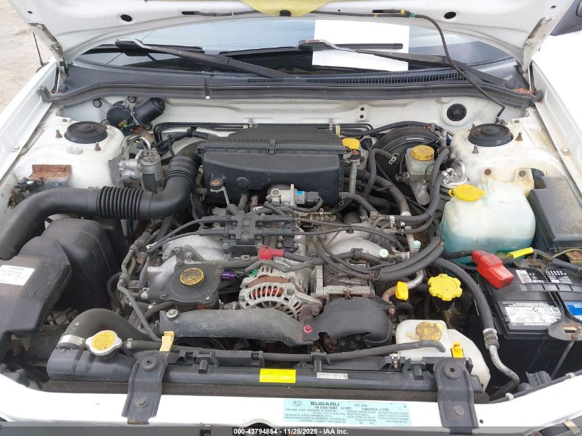 2000 Subaru Forester L VIN: JF1SF635XYG727012 Lot: 43794854