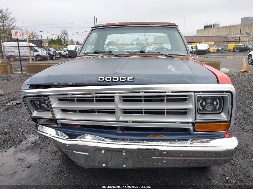 1989 Dodge D-Series D150 VIN: 1B7FE16YXKS198026 Lot: 43794895