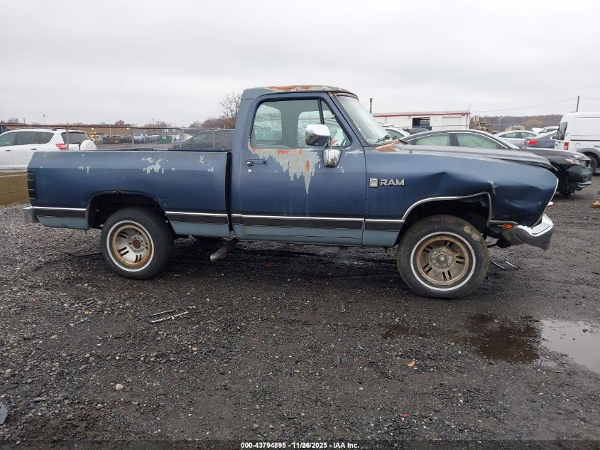 1989 Dodge D-Series D150 VIN: 1B7FE16YXKS198026 Lot: 43794895
