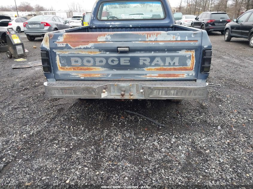 1989 Dodge D-Series D150 VIN: 1B7FE16YXKS198026 Lot: 43794895