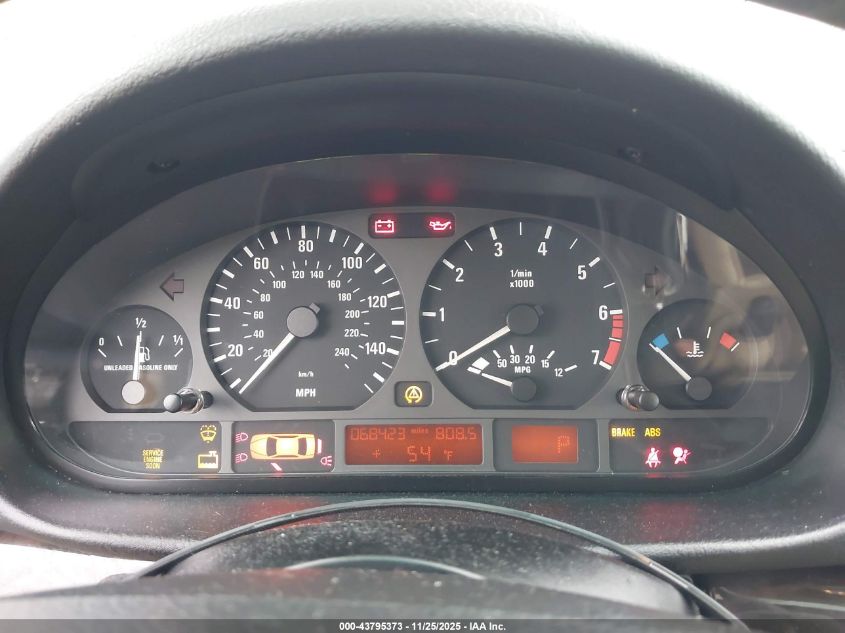 2002 BMW 325Xi VIN: WBAEU334X2PF65229 Lot: 43795373