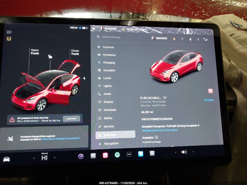 2020 Tesla Model Y Long Range Dual Motor All-Wheel Drive VIN: 5YJYGDEE7LF053326 Lot: 43795460