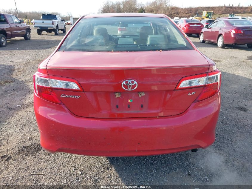 2012 Toyota Camry Le VIN: 4T4BF1FK2CR163754 Lot: 43795462