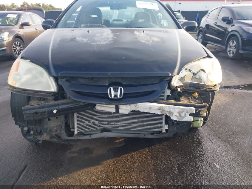 2002 Honda Civic Ex VIN: 1HGEM21912L078566 Lot: 43795591