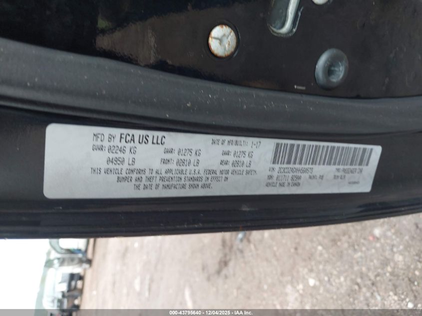 2017 Dodge Challenger Sxt Plus VIN: 2C3CDZAGXHH560573 Lot: 43795640