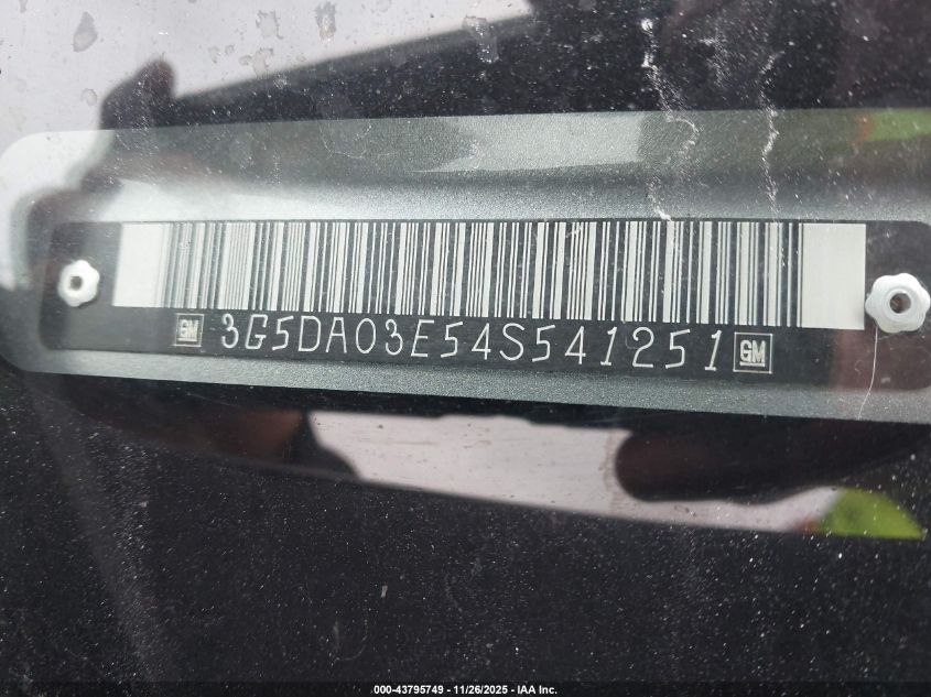 2004 Buick Rendezvous Cx VIN: 3G5DA03E54S541251 Lot: 43795749
