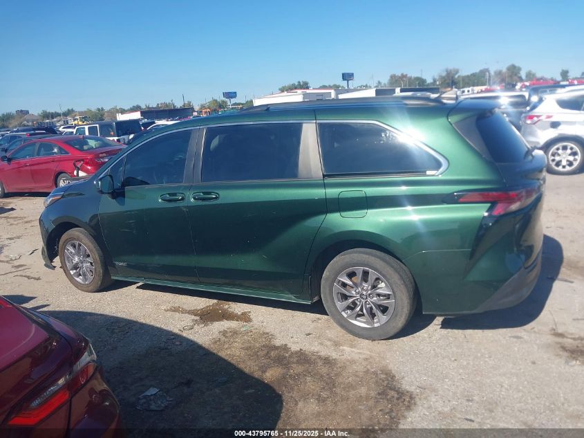 2021 Toyota Sienna Le VIN: 5TDKRKEC0MS019261 Lot: 43795765