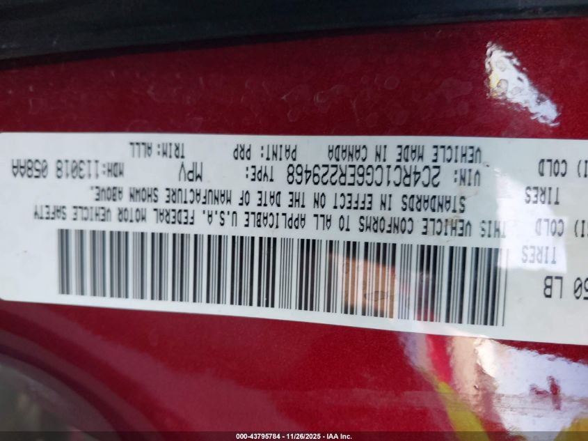 2014 Chrysler Town & Country Touring-L VIN: 2C4RC1CG6ER229468 Lot: 43795784