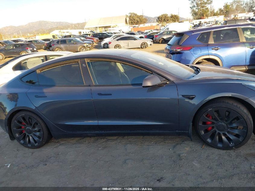 2023 Tesla Model 3 Performance Dual Motor All-Wheel Drive VIN: 5YJ3E1ECXPF690830 Lot: 43795931
