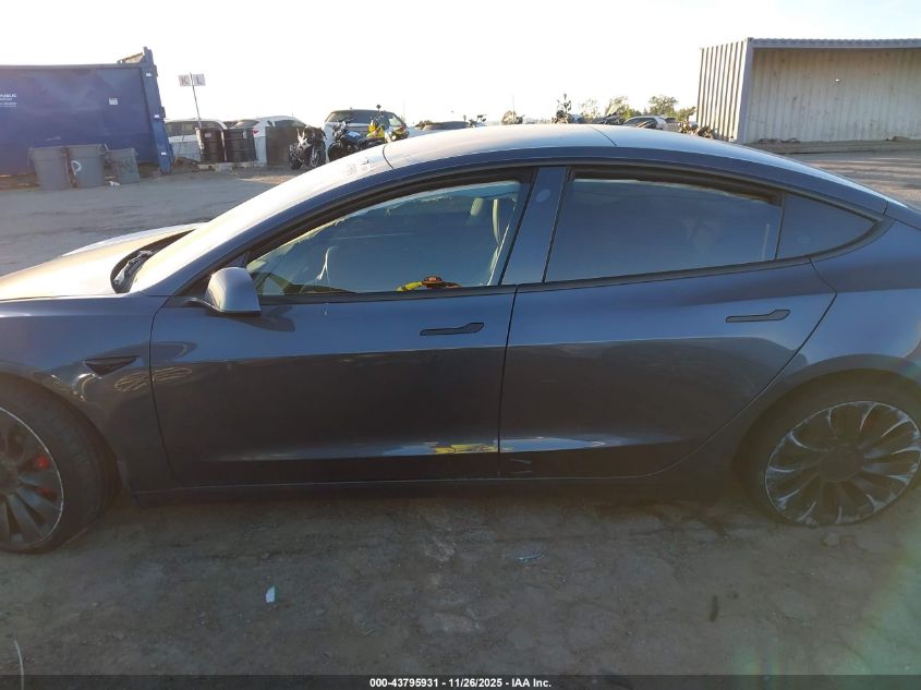 2023 Tesla Model 3 Performance Dual Motor All-Wheel Drive VIN: 5YJ3E1ECXPF690830 Lot: 43795931