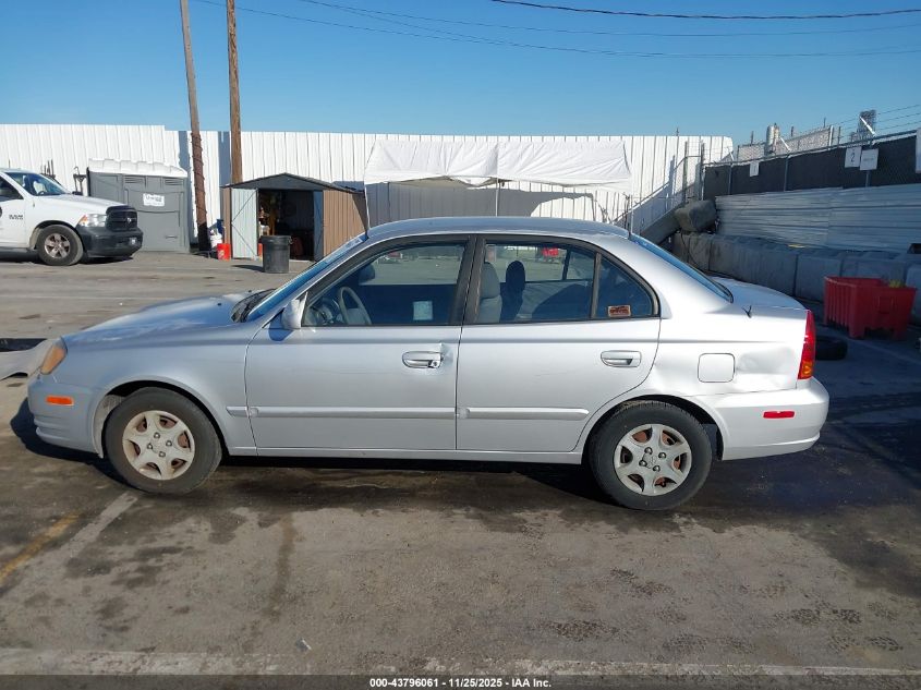 2003 Hyundai Accent Gl VIN: KMHCG45C33U492289 Lot: 43796061