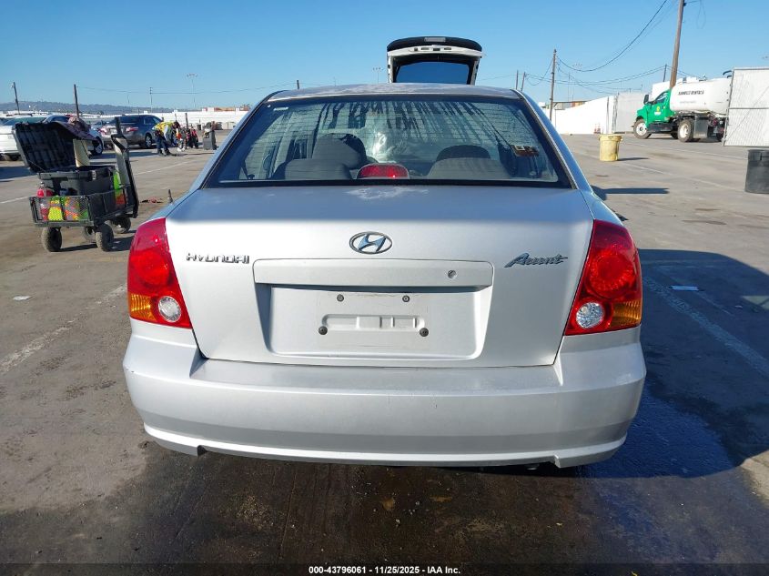 2003 Hyundai Accent Gl VIN: KMHCG45C33U492289 Lot: 43796061
