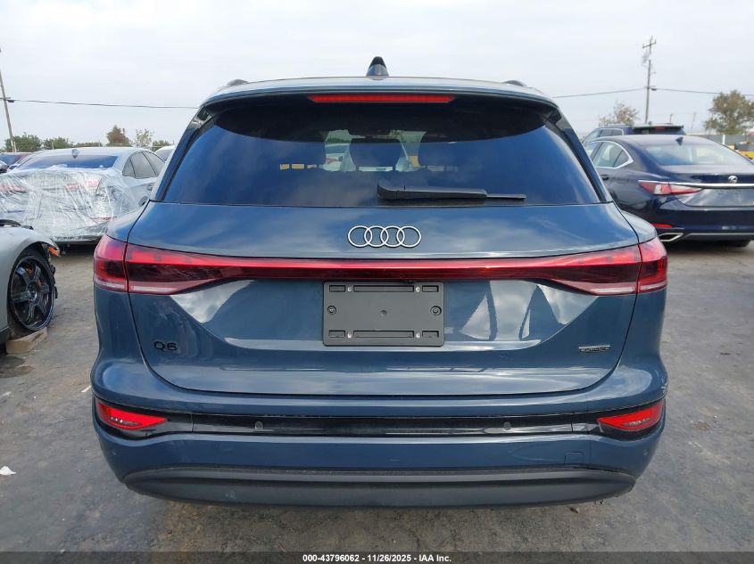 2025 Audi Q6 E-Tron Prestige Quattro VIN: WA134BGF8SA036596 Lot: 43796062