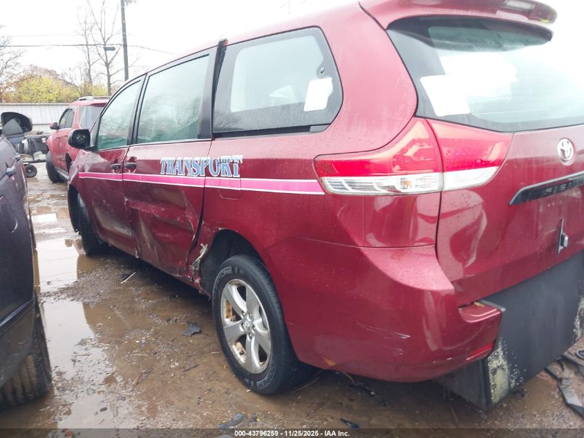 2013 Toyota Sienna L V6 7 Passenger VIN: 5TDZK3DC9DS361902 Lot: 43796259