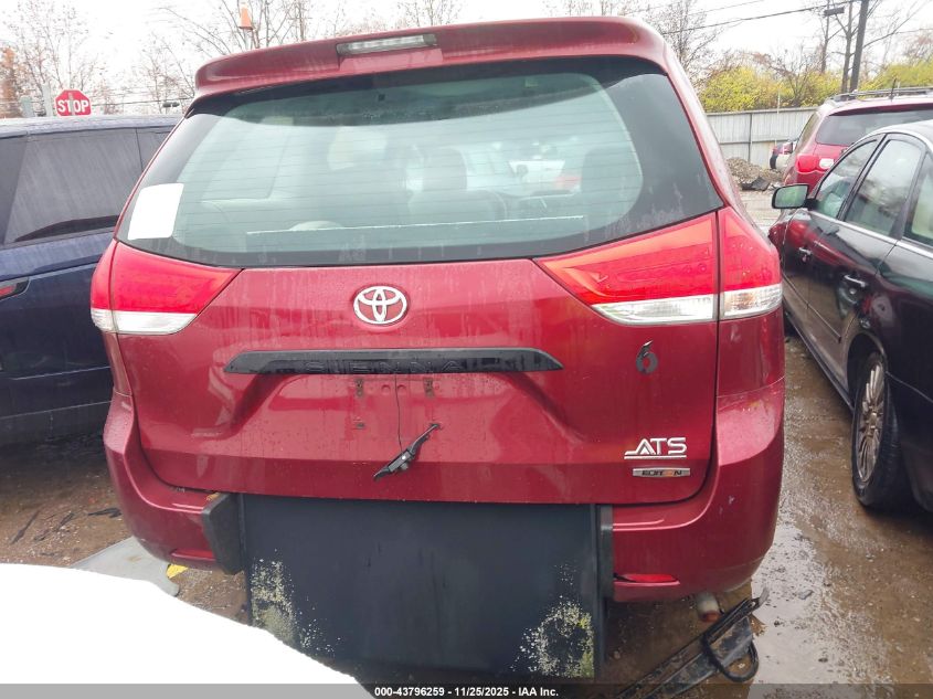 2013 Toyota Sienna L V6 7 Passenger VIN: 5TDZK3DC9DS361902 Lot: 43796259