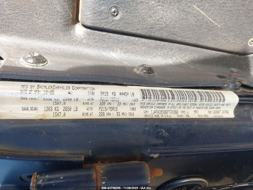 2006 Jeep Wrangler X VIN: 1J4FA39S86P720380 Lot: 43796299