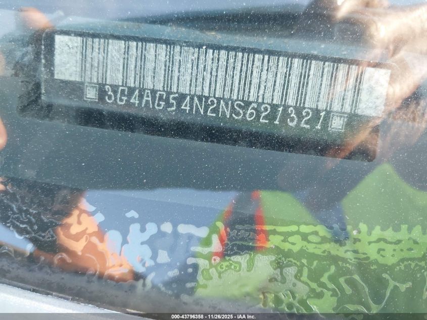 1992 Buick Century Special VIN: 3G4AG54N2NS621321 Lot: 43796358