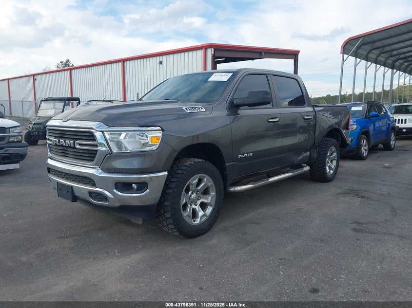 Vin: 1c6srfft8kn877013, lot: 44291838, ram 1500 big horn/lone star  4x4 5'7 box 20192