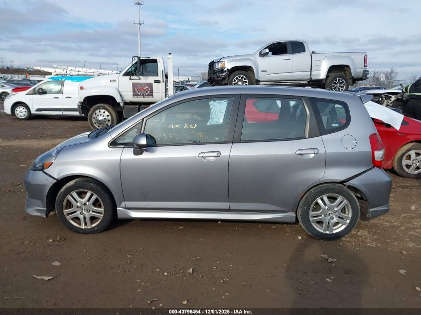 2008 Honda Fit Sport VIN: JHMGD38638S063654 Lot: 43796464